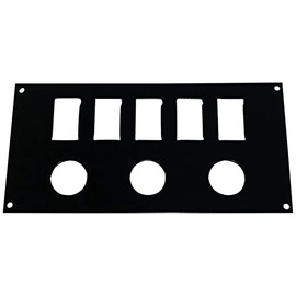 Yamaha Rhino Dash Center 5 switch BLACK Alum Cover Plate 3 voltmeter/accessory