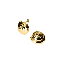 Purelei® Nautical Big Stud Earrings - Stainless Steel Shell Spiral Earrings in Gold, Silver or Rose Gold - Maritime Statement Jewellery for Women - 25mm Large 15g, Stainless Steel, Abalone