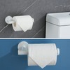SEABEFORE White Toilet Roll Holder Bathroom Toilet Paper Holder Wall-Mounted