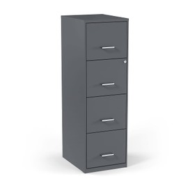 Staples 2806663 4-Drawer Vertical File Cabinet Charcoal Letter 18-Inch D (52148)