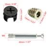sourcing map 3-in-1 Furniture Connecting Kit 15mm OD Cam Fitting,