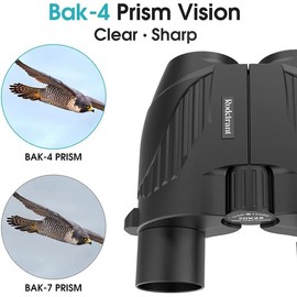 20X25 Compact Binoculars for Adults and Kids,Large Eyepiece Waterproof Binocular，Easy Focus Small Binoculars for Bird Watching,Hiking and Concert, Black