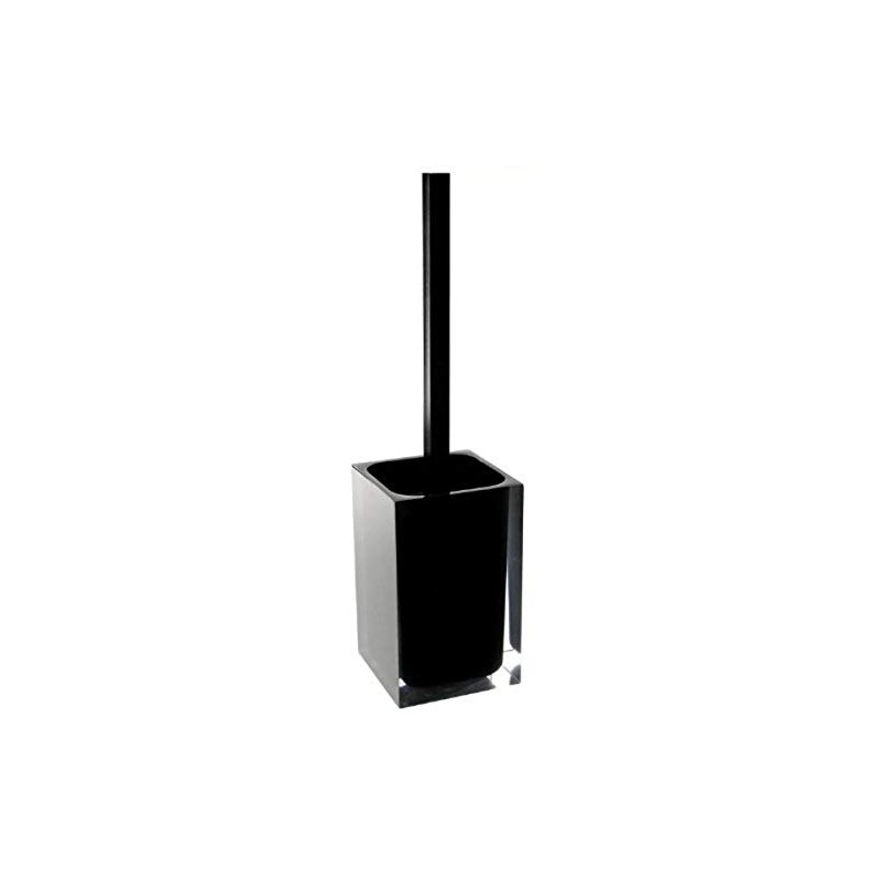 Gedy RA33-14 Rainbow Stylish Square Toilet Brush Holder, Black