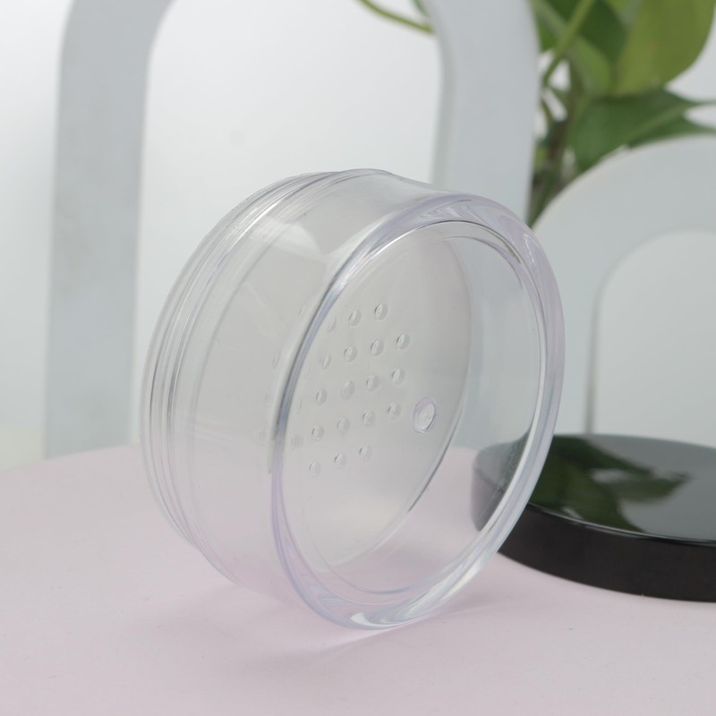 COSIDEA 3 pcs Empty plastic loose powder jars with sifer