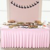 Pink Table Skirts for Rectangle Tables 8ft Spandex Table Covers