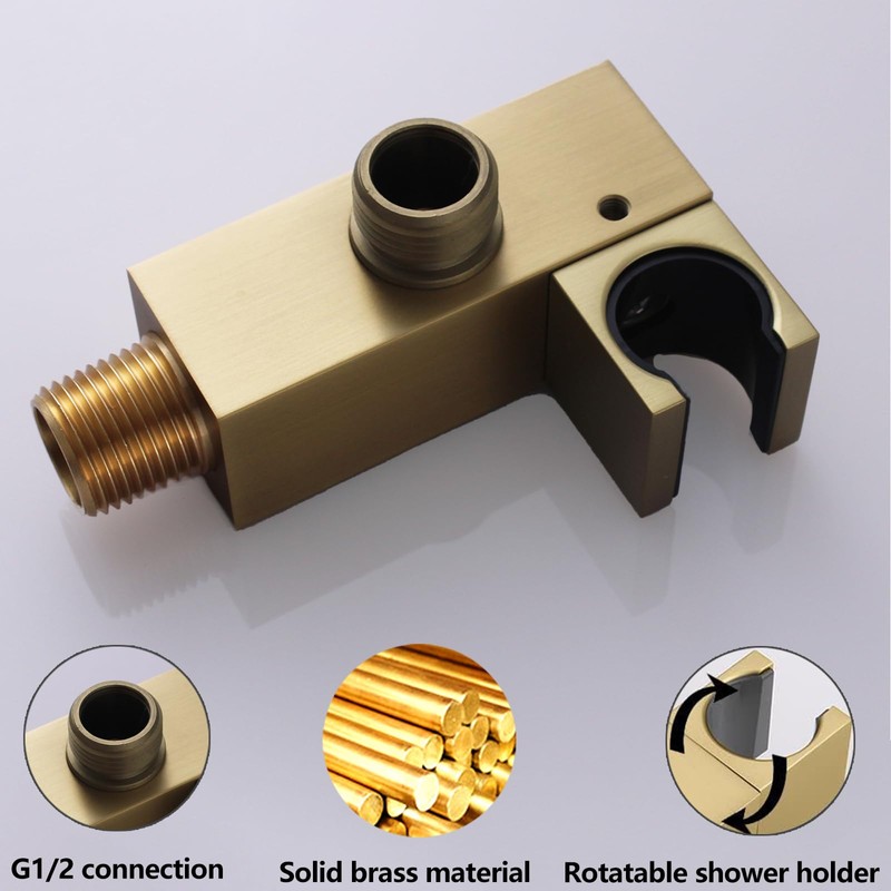 WHSHOWER Hand Held Shower Head Combo Set Square Shower Wand