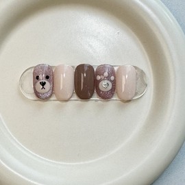 Dara Beauty 2024 January Art of the MonthBear Magnet Nail❣ - Not selected / 다라뷰티 2024 1월 이달의아트곰돌이 자석네일❣ - 선택안함