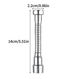 Alriedy 360° Rotating Tap Extension Kitchen 14 cm Flexible Faucet Extender with Adapter for Sink, Bathroom & Toilet