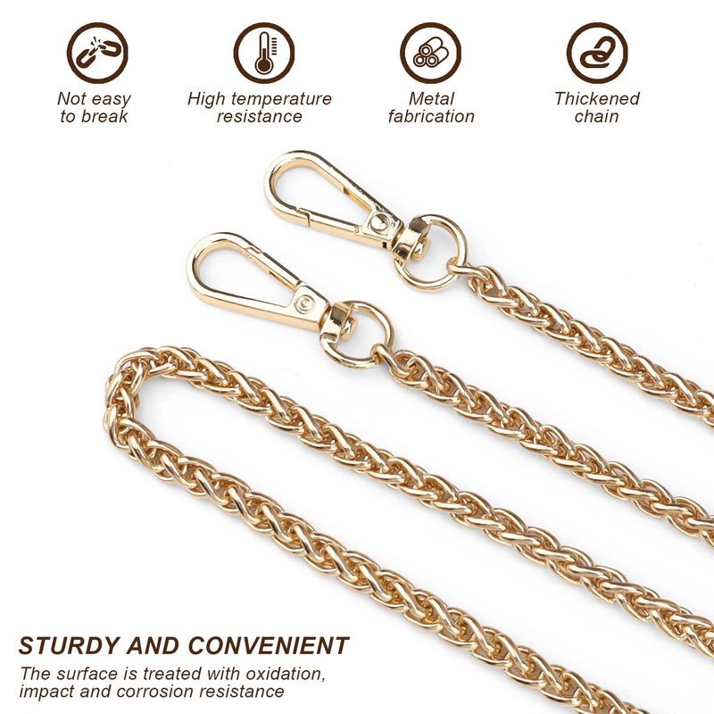 GEBAUM 1.2m Gold Bag Chain Strap