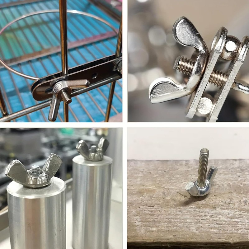 Leliafleury 30Pcs Butterfly Wing Nut M6 Stainless Steel Wing Nuts