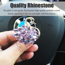 Crystal Swan Car Air Vent Clip, KIMISS Air Freshener Rhinestone Car Accessories Swan Ornaments Decor Car Fragrance Car Diffuser for Car Interior Decoration Charm (#45)