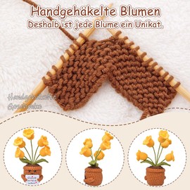 Mwmoeen Pocket Hug Positive Flower, Positive Creative Knitting Wool Sunflower, Positive Potato German Pocket Hug Lucky Charm for Friends, Colleagues and Family