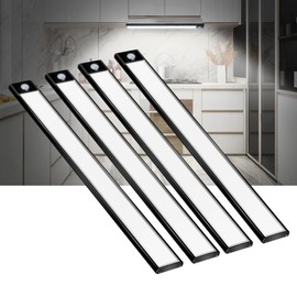 COLIJOY 69 LED Under Cabinet Lights 4Pack– Rechargeable 3000mAh Battery, Wireless Motion Sensor, Ideal for Kitchen, Closet & Under Counter Lighting