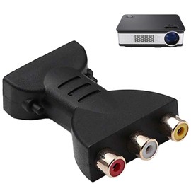 YURUIHKAO HDMI to RCA Converter HDMI to AV Adapter, High-Definition AV Video Adapter for TV Smartphone Laptop HD Player Desktop Camera (Black, 2 Pcs)