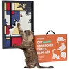 Decorative Wall Art Cat Scratcher for Vertical Scratching, 14"x20" Framed