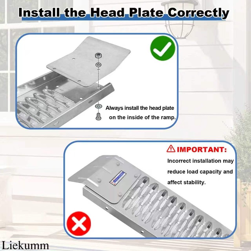 LIEKUMM 67" Motorcycle Ramp 1-Pack, 500 lbs Loading Ramp for