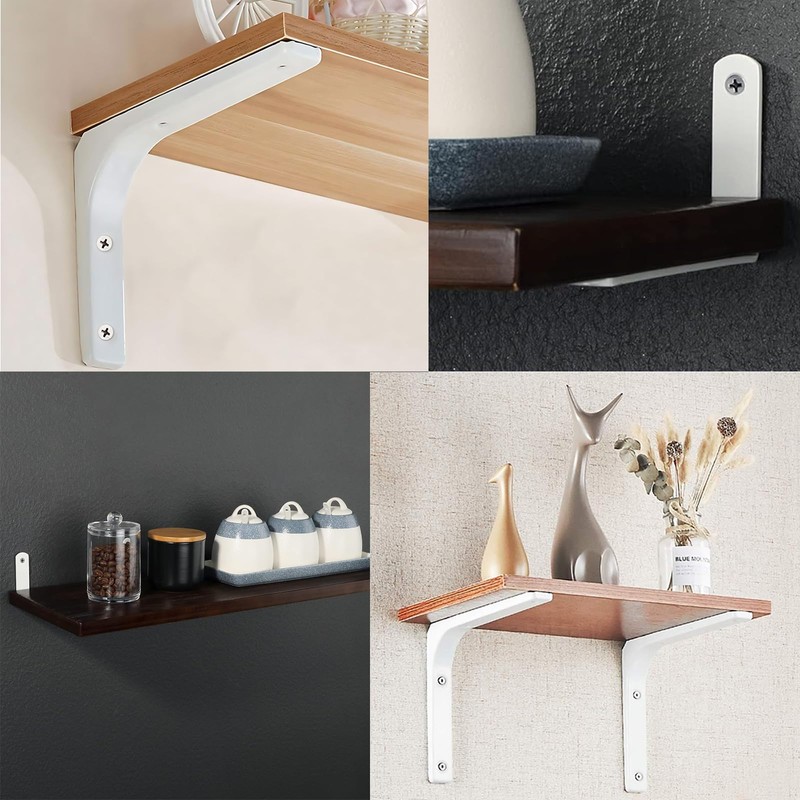 6 Pcs Shelf Bracket, Shelf Brackets, Brackets, Brackets for Shelves,