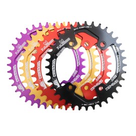 DJC Bike Chainring Asymmetrical 96BCD Round/Oval for XT SLX M6000 / M7000 / M8000 / M9000 MTB 7/8/9/10/11/12 Speed Narrow Wide 30T/32T/34T/36T/38T Tooth (5# Oval Black, 34T)