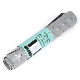 PVC Soft Non-Slip Bathroom Mat Bathtub Shower Floor Mat with Suction Cup for Home Hotel Gym(Gray 40.5x101cm)