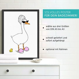 SpecialMe® Poster Wall Picture Home Toilet Decoration Gift Idea Bathroom Bathroom Toilet Goose Design Digital Print