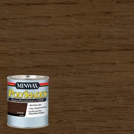 Minwax 61460444 PolyShades - Stain & Polyurethane in 1 Step, quart, Tudor, Gloss