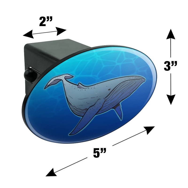 GRAPHICS & MORE Humpback Whale Oval Tow Trailer Hitch Cover