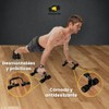 Kit Rodillo Abdominal Barras Push-up Cuerda Para saltar Ejercitador Mano