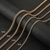 HZMAN 4.0mm Stainless Steel Gold Wheat Chain Necklaces for Men