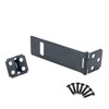 Tsnamay 4Pcs 4Inch Padlock Hasp, Door Slide Latch Lock Black