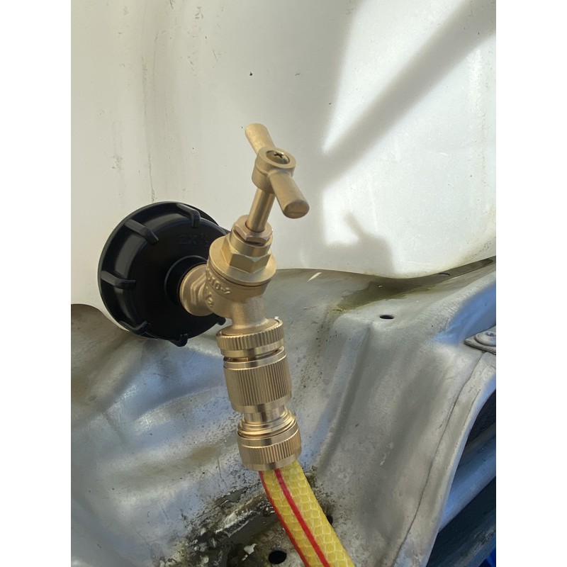 IBC Tank Adapter S60X6 to Brass Garden tap with Click-Lock