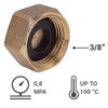 SKIR'CO Pack of 8 Brass 3/8 Inch Pipe Cap with