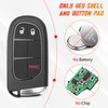 Sianxaido 68105087AG Key Fob Shell Case Compatible with Cherokee 2014-2022