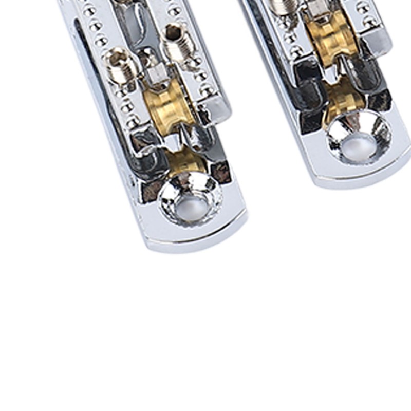 Electric Guitar Split Bridge Saddle Roller Ball String Plate Metal