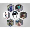 Kiddimoto KMH044M - Fahrrad Skater Helm für Kinder Black Goggle,