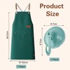 YSJCHEBS 1-Piece Canvas Apron, 1-Piece Hook, Adjustable Apron with Pockets,