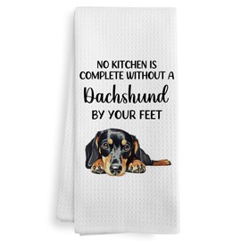 XNXLDYLH Funny Dachshund Dog Kitchen Towels, Funny Dachshund Wiener Dog Gifts for Women Men Dachshund Lovers, Dachshund Decorations,Dachshund Decor Dish Hand Tea Towels for Bathroom Kitchen,16x24 Inch