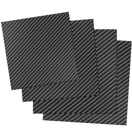 Kalolary Carbon Fiber Board Plate, 3K Real Carbon Fiber Sheets Available in 0.5mm-5mm Twill Weave 100% Glossy Surface(Twill Weave, 240 * 240 * 0.5mm)
