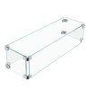 23x7x5.5 Fire Pit Glass Flame Wind Guard,Thick Tempered Glass Rectanglar