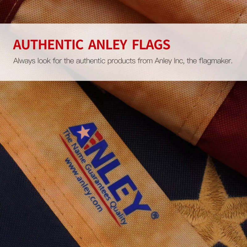 Anley Vintage Style Tea Stained Betsy Ross Flag 3x5 Ft
