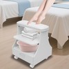 YIYIBYUS 3-Tier Manicure Pedicure Cart with Wheels - Salon Foot