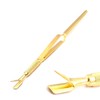 OdontoMed2011 Gold Multi Function Cuticle Pusher Tweezer 7'' Acrylic Nail