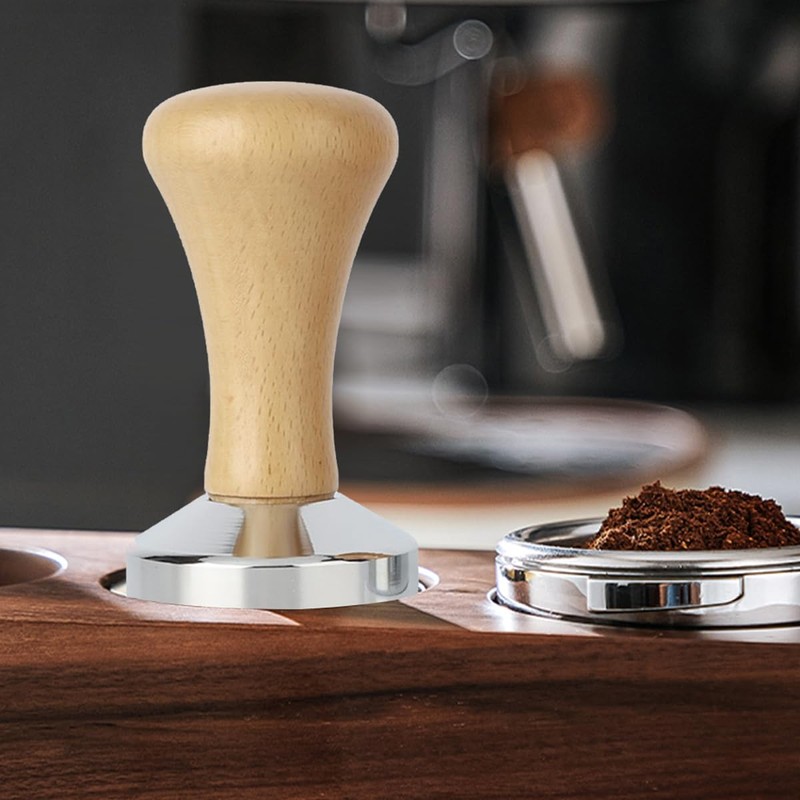 Coffee Tamper, Stainless Steel Espresso Coffee Bean Press Base Espresso