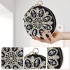 CORIOS Women Evening Bag Rhinestone Clutch Bag Ring Handle Handbag