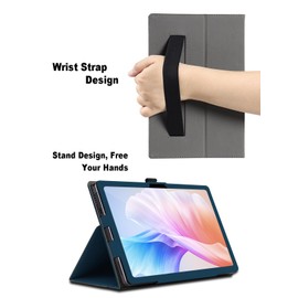 Case for DOOGEE T30S, 11 inch, DOOGEE T30S Tablet Case, Folding Stand Protective Cover with Pencil Holder and Wrist Strap, Full Protection. (Blue)