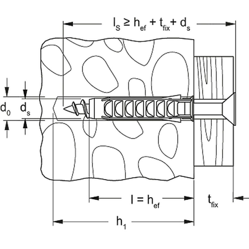 fischer 524826 Expansion Dowel 10 x 50 S K, Contents: