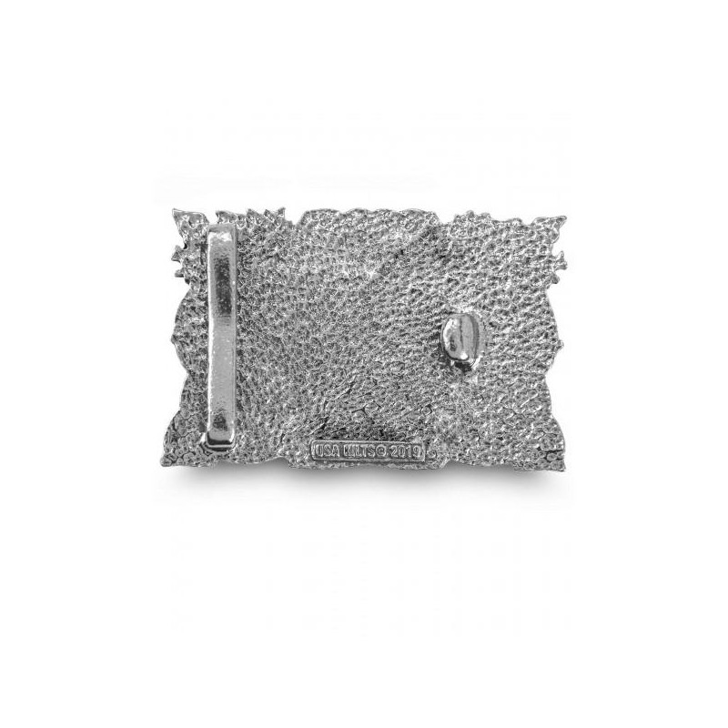 Fenrir Wolf Zoomorphic Kilt Belt Buckle - Color: Pewter