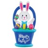 Collections Etc Inflatable Easter Bunny Basket Yard Decoration