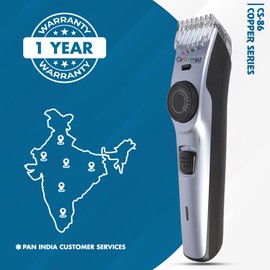 Groomiist Copper Series Cordless Beard Trimmer CS-86 with 60 Minutes Running Time & 20 Length Settings with Adjustment Dial Locker (Purple & Black)