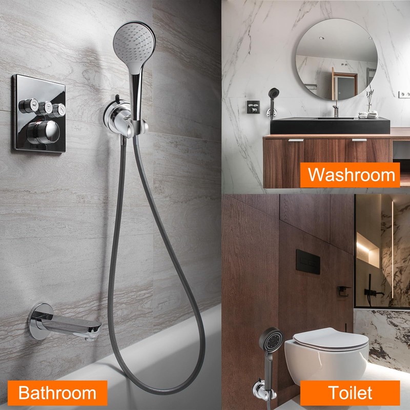 sourcing map 2pcs Shower Head Holder, Suction Cup Shower Head