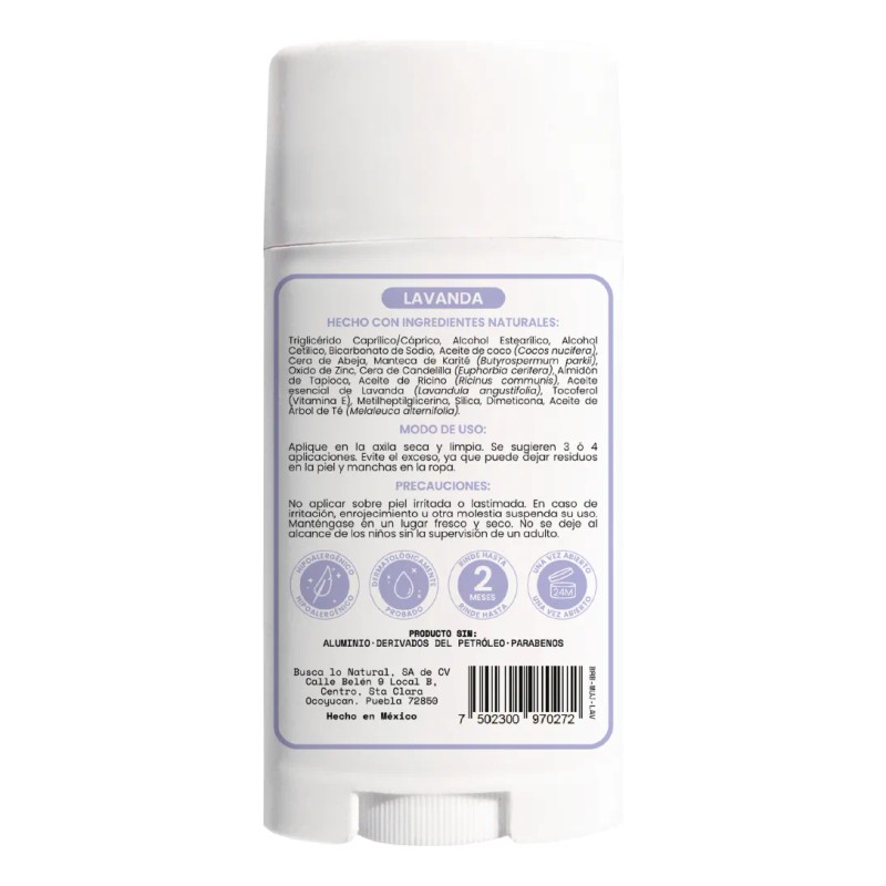 Naturaldry Desodorante en Barra Barra - Lavanda - Unidad -